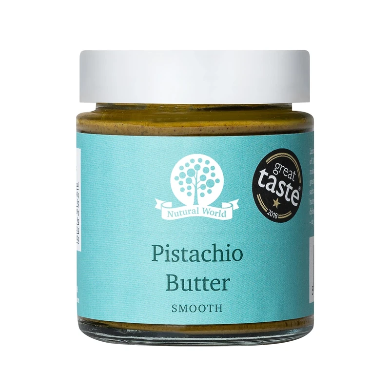 Nutural World - Smooth Pistachio Butter (170g) / 100% Pure Single Ingredient - Great Taste Award Winner