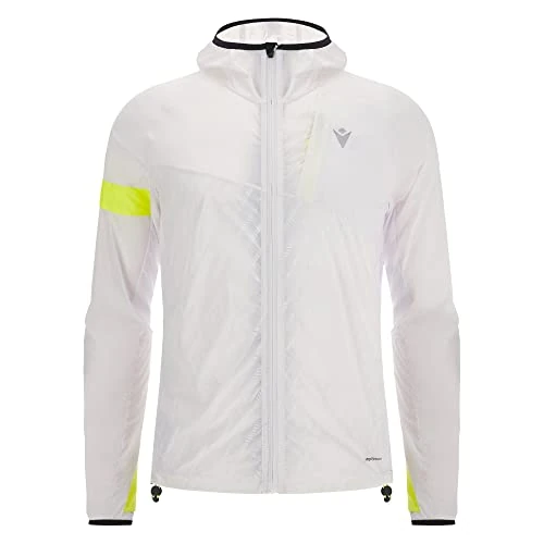 Macron Men's Run Scd Alvin Reflex W-break Light Jacket Wht/Nyel Man Windproof Jacket