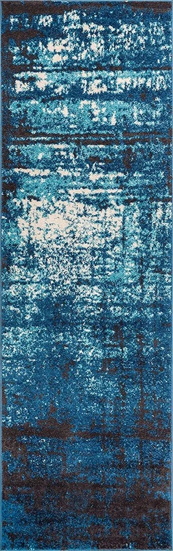 Well Woven Area Rugs, Polypropylene, Blue, 67 cm x 220 cm - Image 1