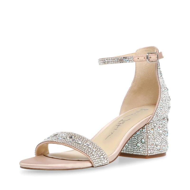 Betsey Johnson Women's SB-MARI Heeled Sandal, Champagne, 9.5