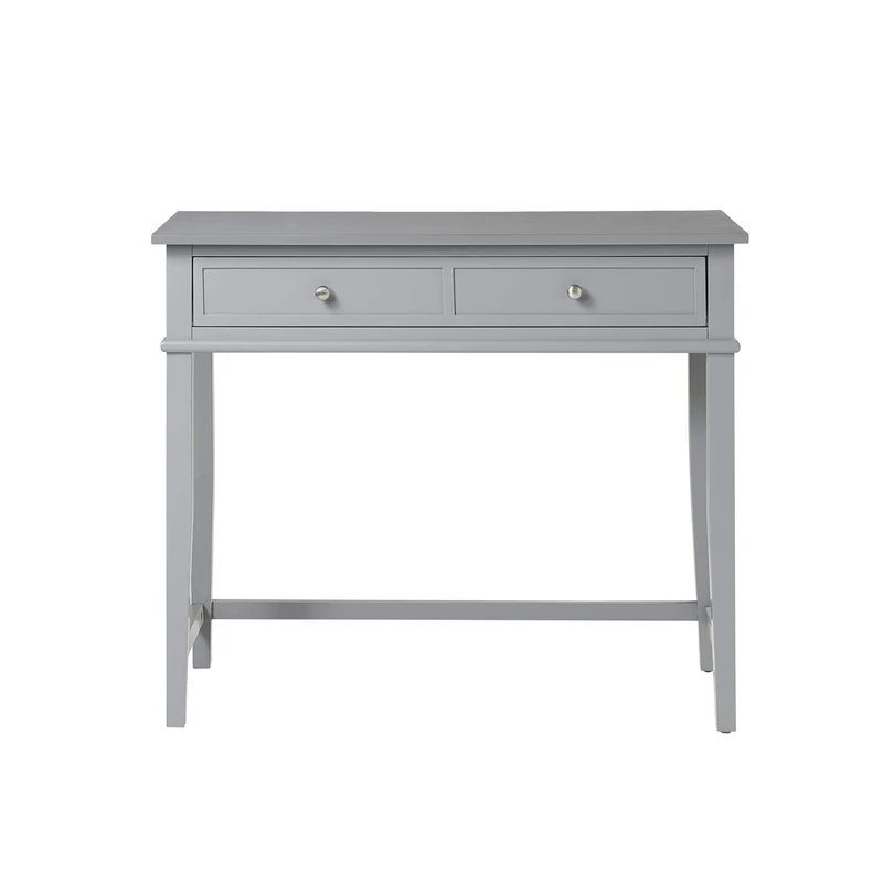 Ameriwood Home Franklin Desk, MDF, Grey, (H) 77 x (W) 91 x (D) 46 cm