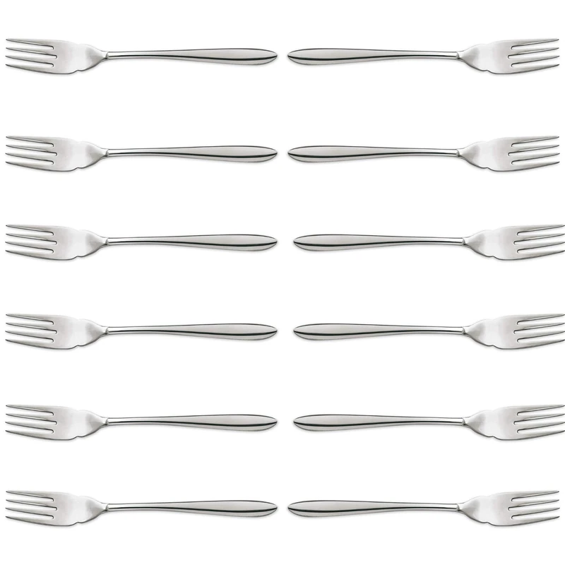 Arcos Series Berlin - Box 12 Pieces Fish Fork Table Fork - Monoblock of one Piece Stainless Steel 18/10 and 185 mm (7.28 Inch) Silver Colour (12 Piece)