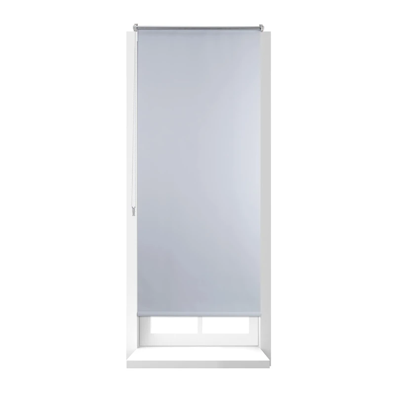 Relaxdays Thermal Blackout Blinds, Heat Protection, Side-Pull Roller Shades, No Drilling, 70x160cm, White