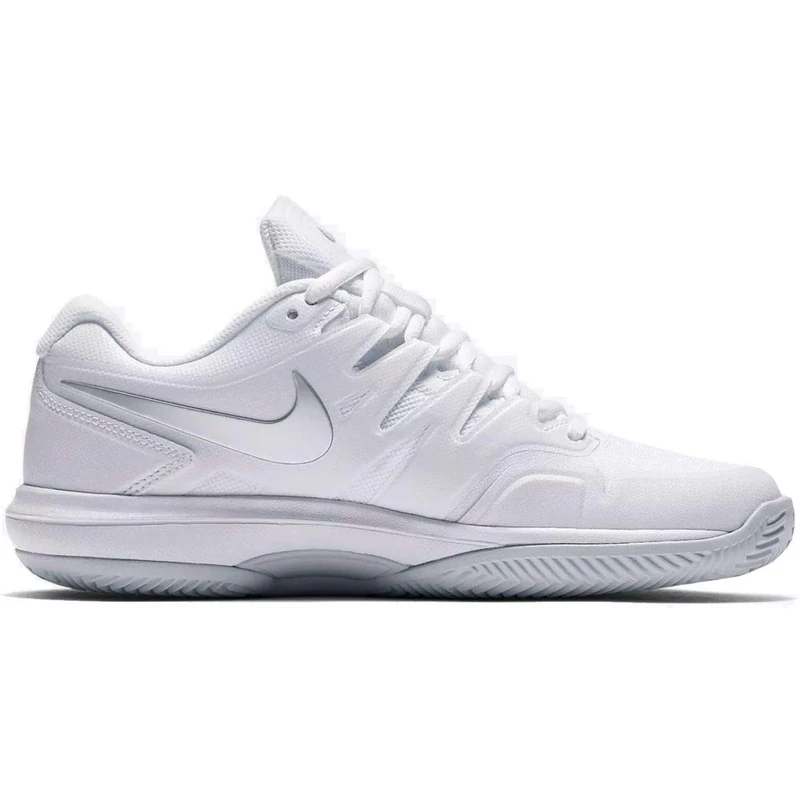 Nike Damen Tennisschuh Air Zoom Prestige Clay, Women’s Tennis Shoes, White (White/Metallic Silver-Pure Pla 100), 4.5 UK (38 EU)