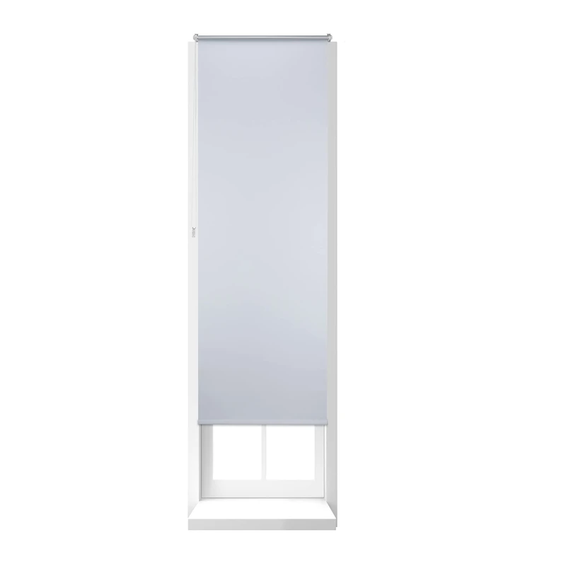 Relaxdays Thermal Blackout Blinds, Heat Protection, Side-Pull Roller Shades, No Drilling, 70x120cm, White