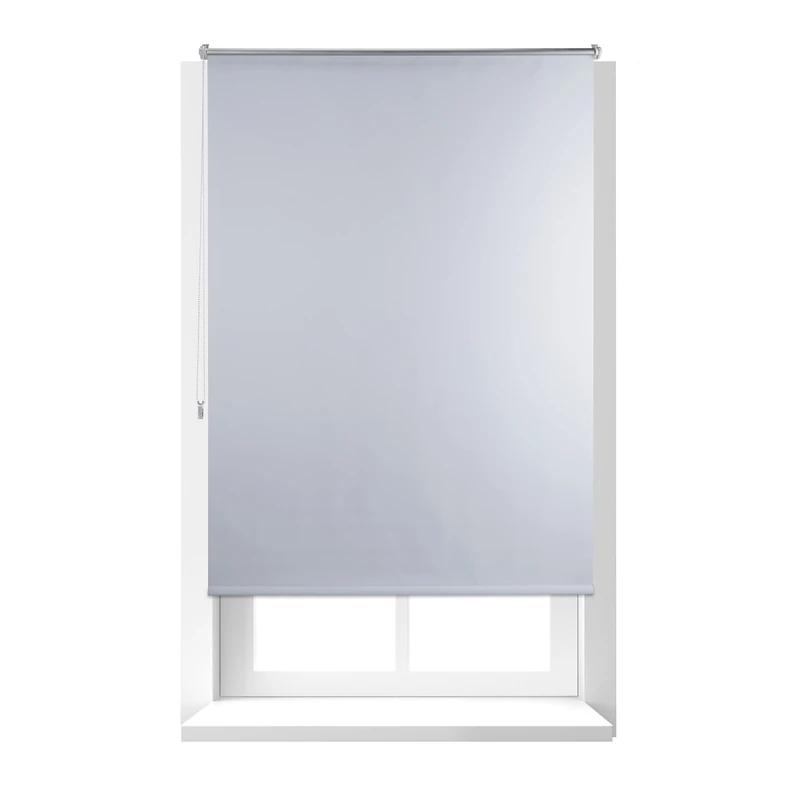 Relaxdays Thermal Blackout Blinds, Heat Protection, Side-Pull Roller Shades, No Drilling, 110x160cm, White