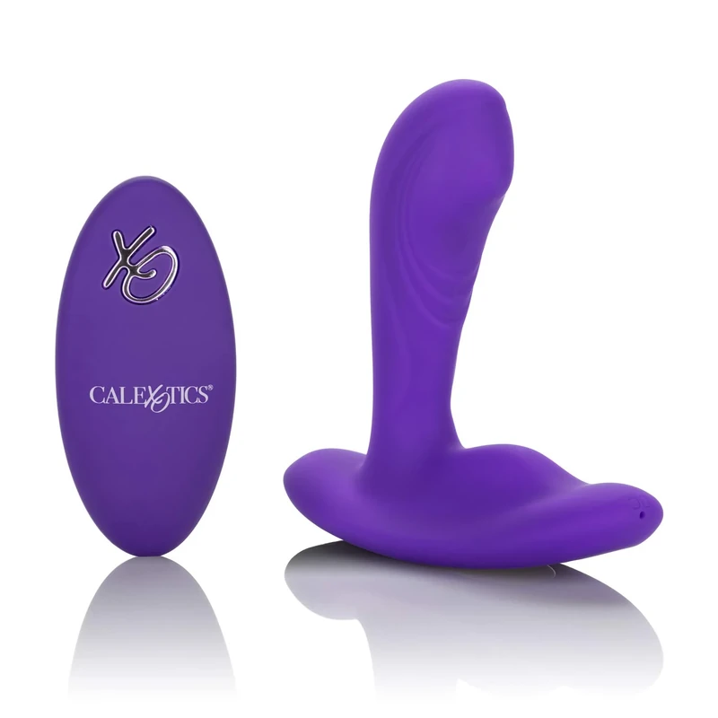 XO Calexotics Pinpoint Pleaser Vibrating Remote Control Butt Plug with Rolling Ball Tip