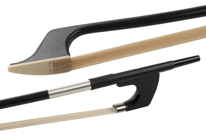GLASSER double bass bow, fibre glass, Made in USA, G503SH-34, german model, nickel silver taping, for 3/4 double bass