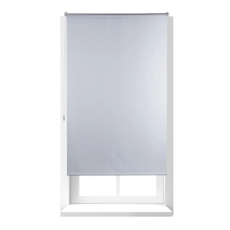 Relaxdays Thermal Blackout Blinds, Heat Protection, Side-Pull Roller Shades, No Drilling, 100x160cm, White