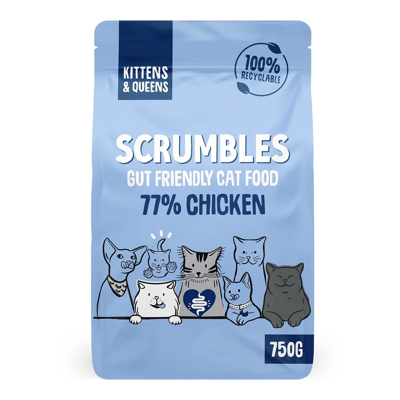 Scrumbles Complete Dry Kitten Food, Gluten Free Recipe, 750g,package may vary