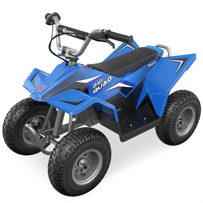 Razor Dirt Quad 24 Volt Electric ATV for Kids – Blue | 4-Wheeler with Variable Speed, Off‑Road Tyres, Up to 40 Minutes Run Time, Twist‑Grip Throttle & Rear Suspension