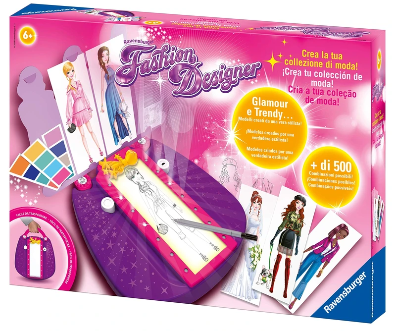 Ravensburger - Fashion Designer, Create your own Fashion Collection, Creative Drawing Game, Kids 6+ Years