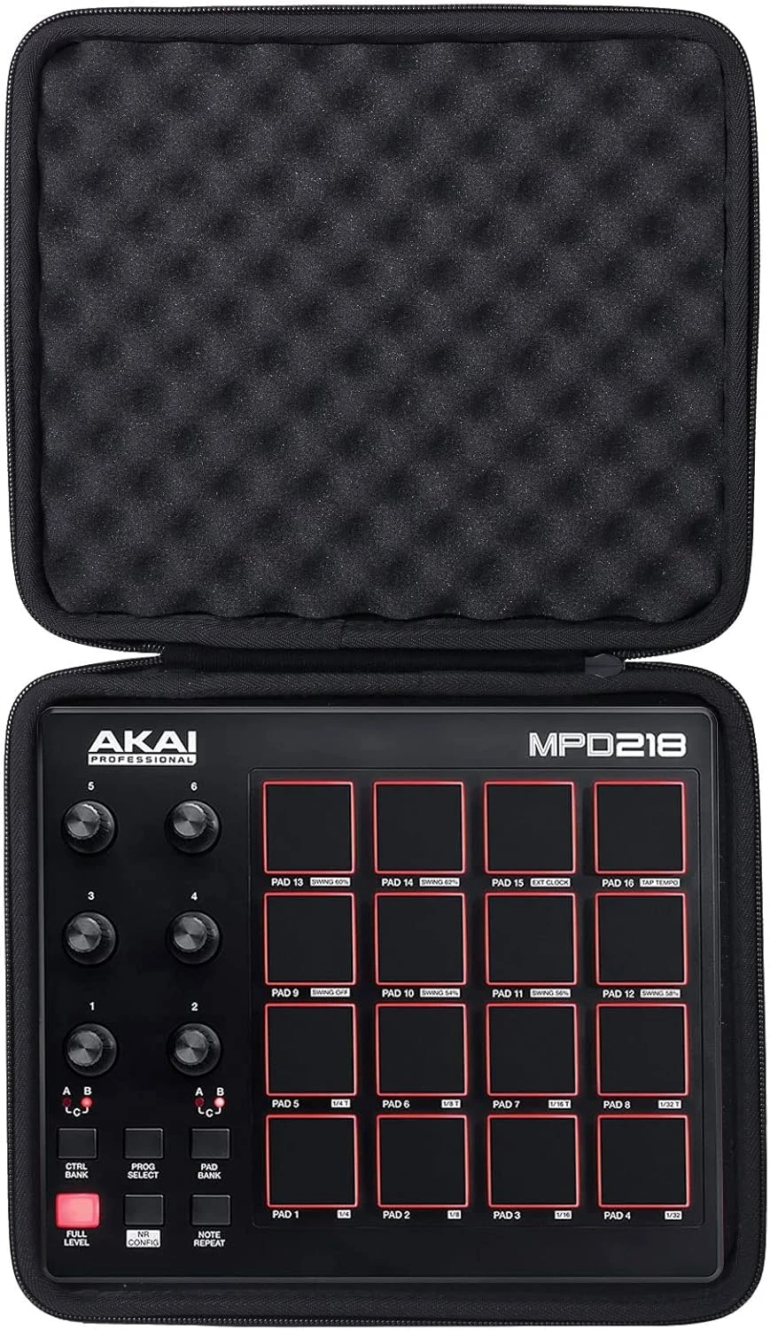 co2CREA Hard Travel Case for Akai Professional MPD218 16 pads USB MIDI Controller,Case Only