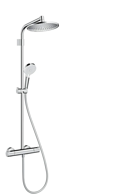 Hansgrohe Crometta S Shower System 240 2 Sprays With Thermostat, Chrome, 26781000