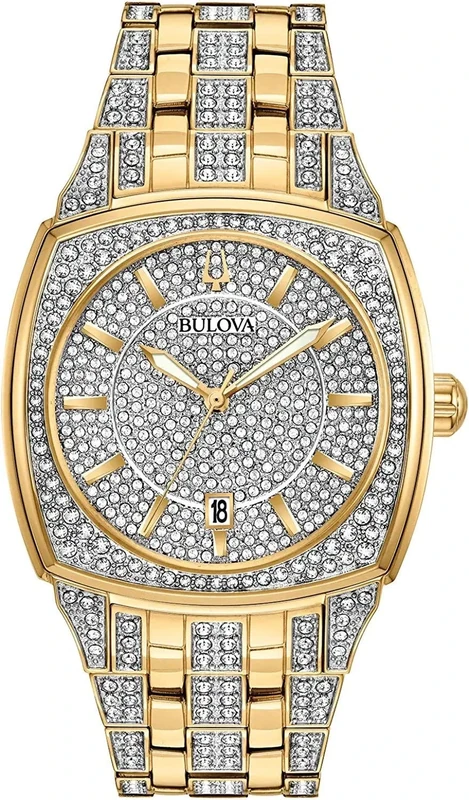 Bulova Men Analogue Quartz Watch with Stainless Steel Strap 98B323