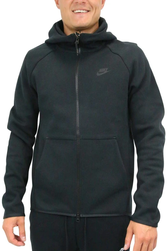 Nike M Nsw Tch Flc Hoodie Fz Sweatshirt - Black/(Black), M-T