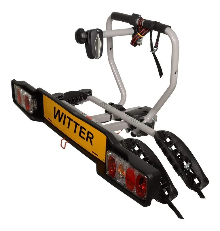 Witter Towbars ZX202EU Bicycle Carrier for Tow Bar - Tow Bar Carrier for 2 Bicycles - Foldable - Rear Carrier incl. 7 or 13-Pin Connection with 34 kg Load