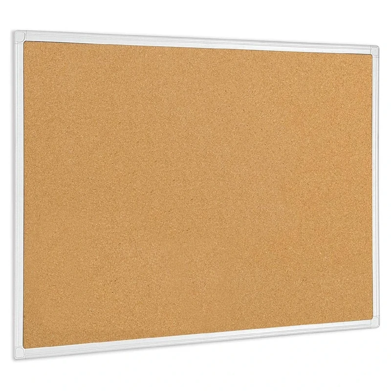 Bi-Office Maya Antimicrobial* Cork Notice Board, 180 x 120 cm, Cork Surface, White Aluminum Frame