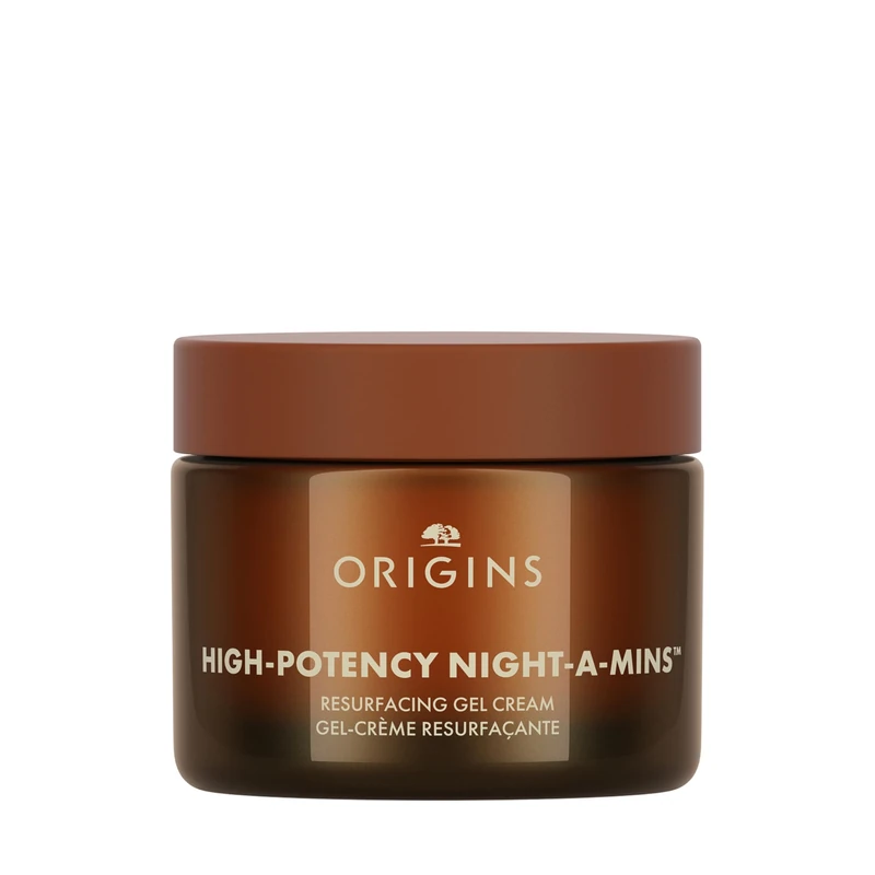 Origins High-Potency Night-A-Mins Resurfacing Gel Face moisturiser with Fruit-Derived AHAs and Jojoba | Night Cream, 50 ml