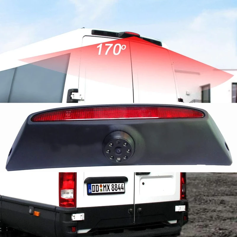 Car Third Roof top mount brake lamp camera Brake Light Rear View Backup Camera for Fiat IVECO Daily 4 Gen 2011-2014