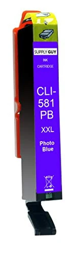 Supply Guy ink cartridge XXL compatible with Canon CLI-581 PB Photo Blue for Pixma TS8100 TS8150 TS8151 TS8152 TS8200 TS8250 TS8251 TS8252 TS8300 TS8350 TS8351 TS8352 TS9100 TS9150 TS9155