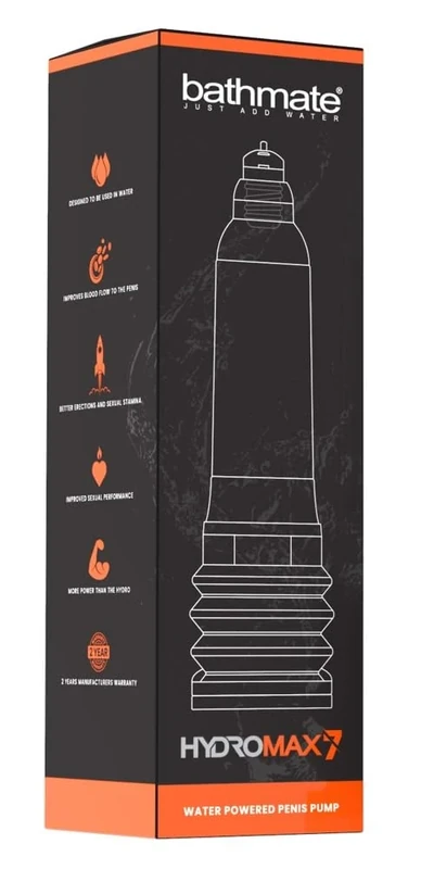 Bathmate Hydromax 7 Mens Penis Pump Erection Aid Enhancer Up to 7" (Clear)