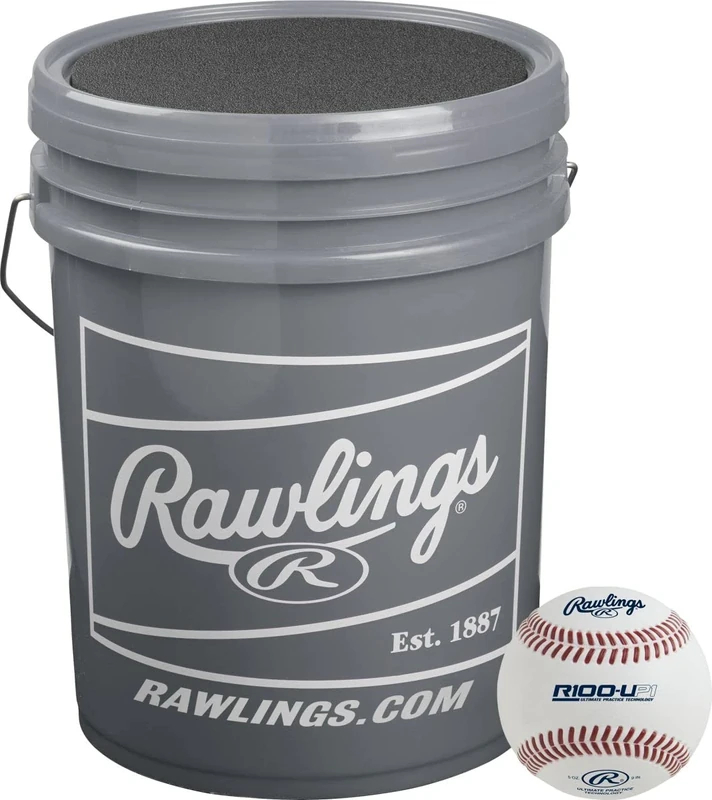 Rawlings Baseball Bats Baseballs in Bucket