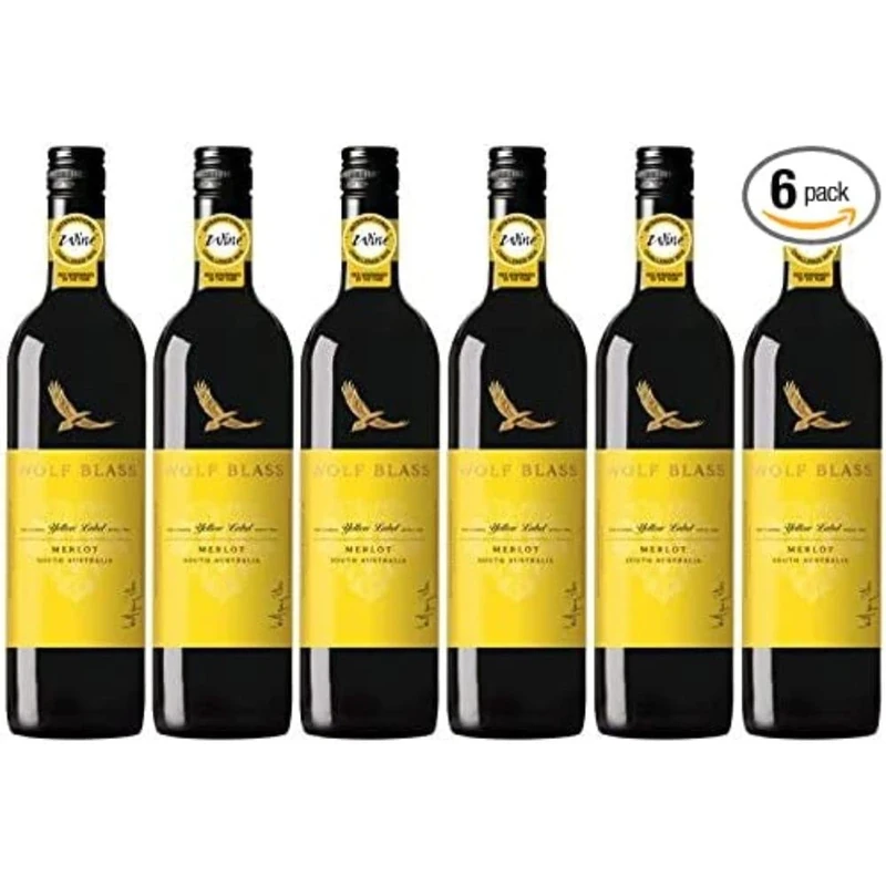 Wolf Blass Yellow Label Merlot Red Wine, 6 x 75cl