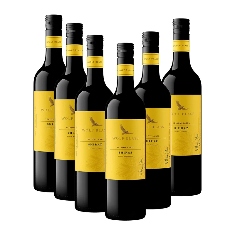 Wolf Blass Yellow Label Shiraz Red Wine Case from South Eastern Australia (6 x 75cl Bottles)