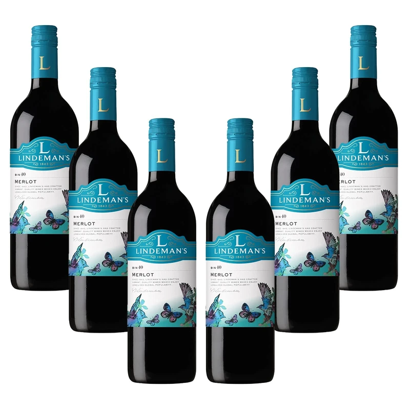 Lindeman's Merlot Red Wine Case from South Eastern Australia (6 x 75 cl Bottles)