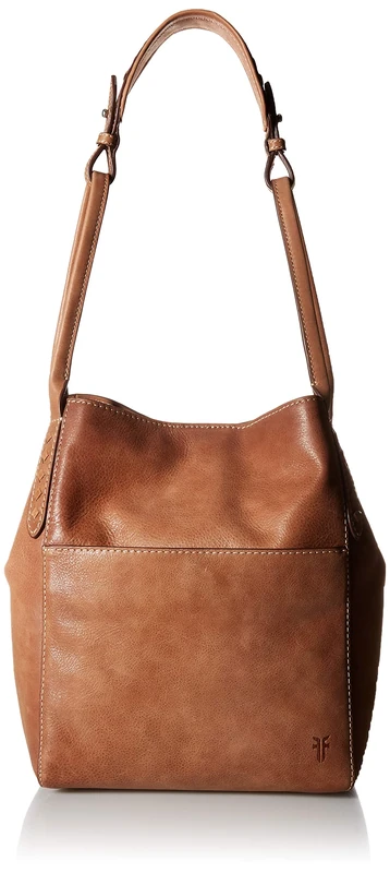 FRYE Reed Zip Leather Hobo, Tan, One size