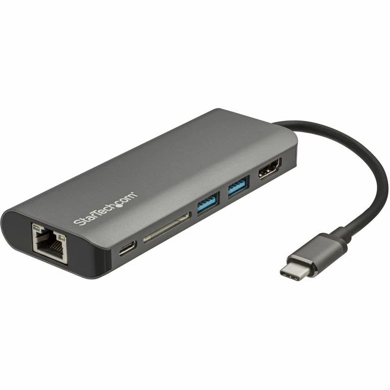 StarTech.com USB C Multiport Adapter - USB-C Travel Dock to 4K HDMI, 3x USB 3.0 Hub, SD/SDHC, GbE, 60W PD 3.0 Pass-Through - USB Type-C/Thunderbolt 3 - Upgraded Version of DKT30CSDHPD (DKT30CSDHPD3)