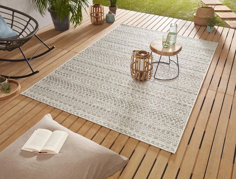 Bougari Pine Indoor and Outdoor Rug 160 x 230 cm Creme Taupe - Image 1