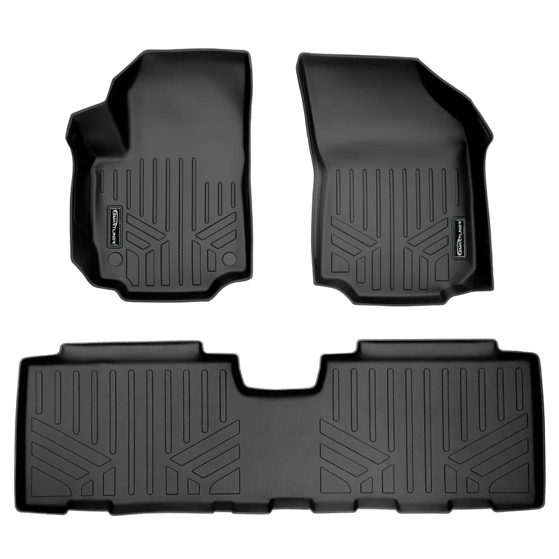 MAX LINER A0333/B0310 Custom Fit Floor Mats 2 Row Liner Set Black for 2018-2019 GMC Terrain-All Models