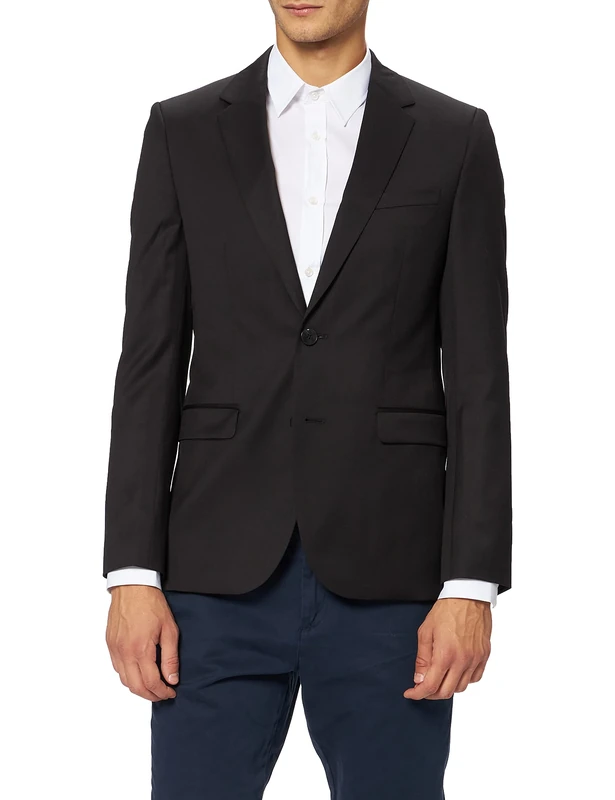 HUGO Men's Aldons Suit Jacket, Black 001, 94