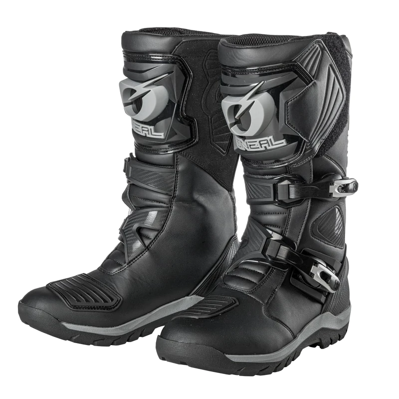 O'NEAL | Motorcycle Boots | Enduro Adventure | Rugged & Waterproof Touring Boot, Metal Reinforced Insole, Replaceable Footbed | Sierra Pro Boot | Adult | Black | Size 39