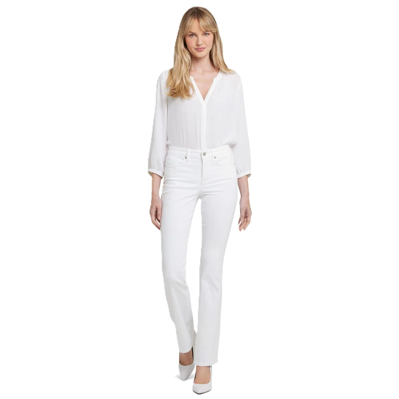 NYDJ Women's Barbara Boot-Cut Jeans, Optic White, 10