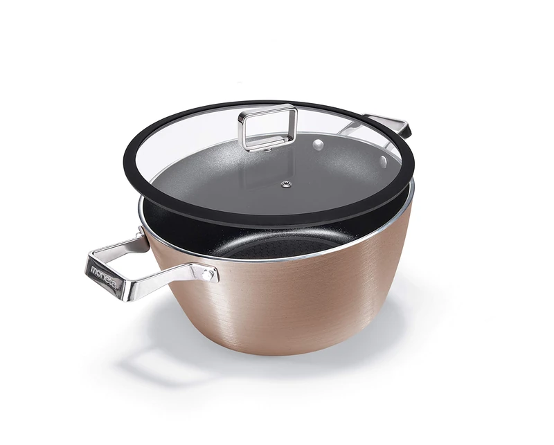 Moneta Rosegold Diamant Saucepan 24 cm with Lid, Steel