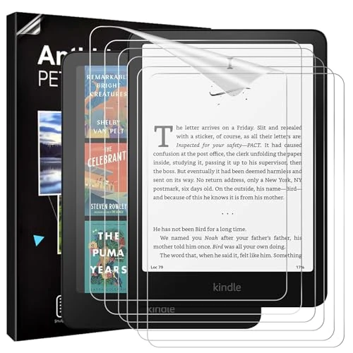 TiMOVO (6 Pack) Screen Protector for All-new Amazon Kindle Paperwhite 7 Inch (12th Generation, 2024) and Kindle Colorsoft Signature Edition, Anti-Glare Scratch Resistant PET Screen Film Protector