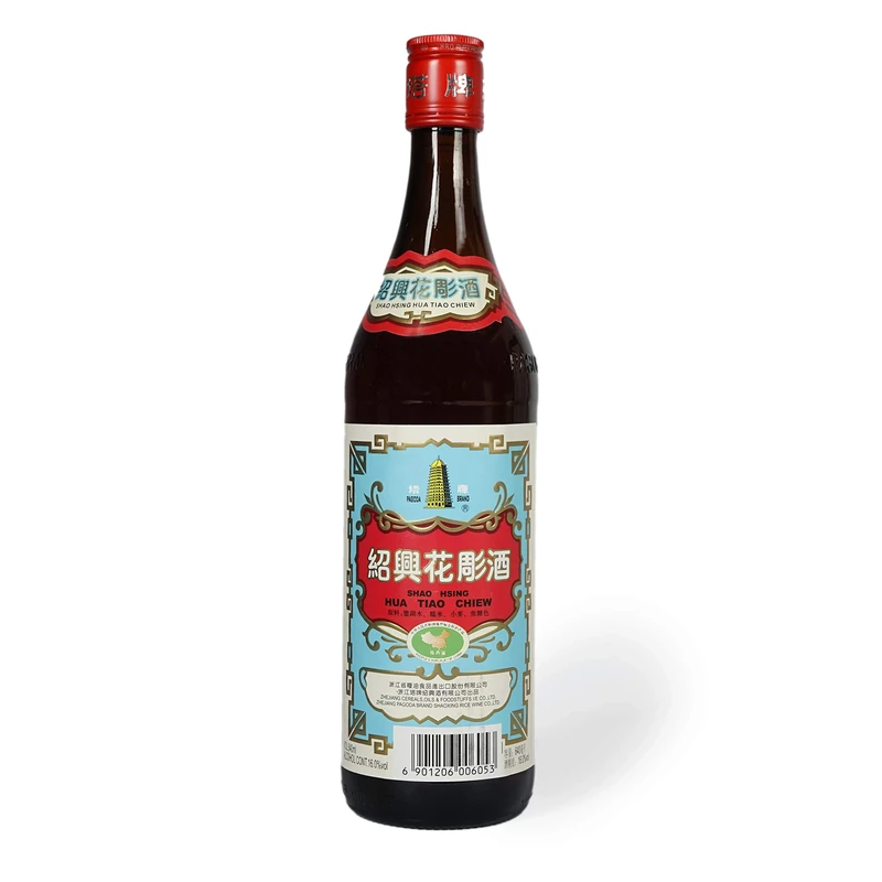 Pagoda Brand - Shaoxing Rice Wine (Hua Tiao) - 640ml 16% Alc./Vol | Hand Made | Cooking Wine