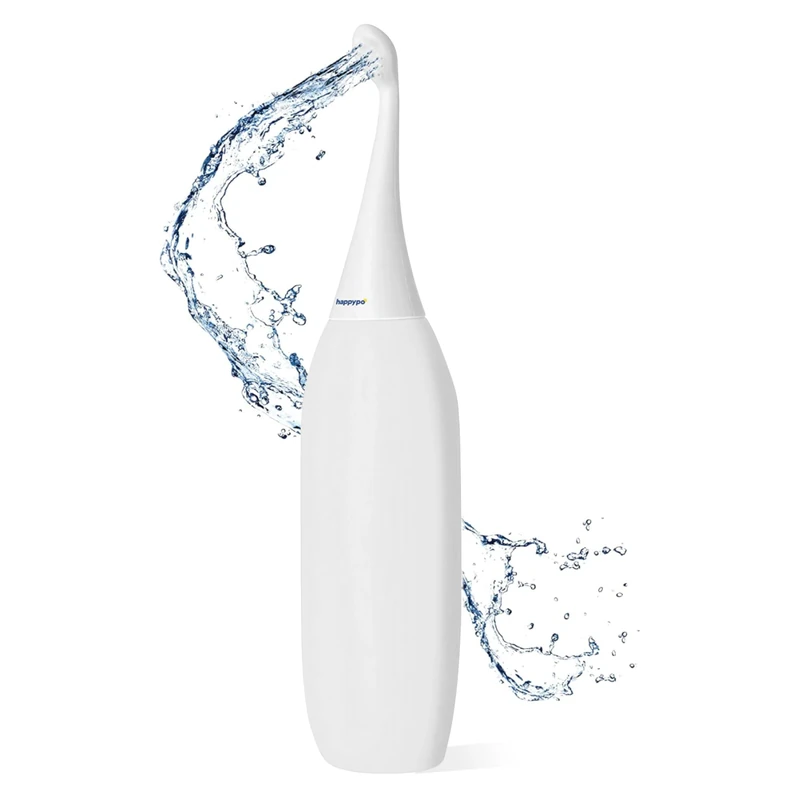 The Original HAPPYPO Portable Bidet (Color: White) for Travel known from German Dragons' Den - The Easy-Bidet 2.0 replaces Wet Wipes and Peri Bottle for Postpartum Care