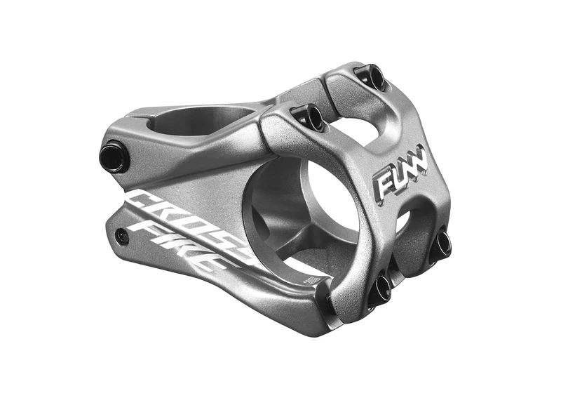 Funn Crossfire Mountain Bike Stem with 35mm Bar Clamp - Durable and Lightweight Alloy Bike Stem for Mountain Bike and BMX Bike, Length 35mm stem (Gray)