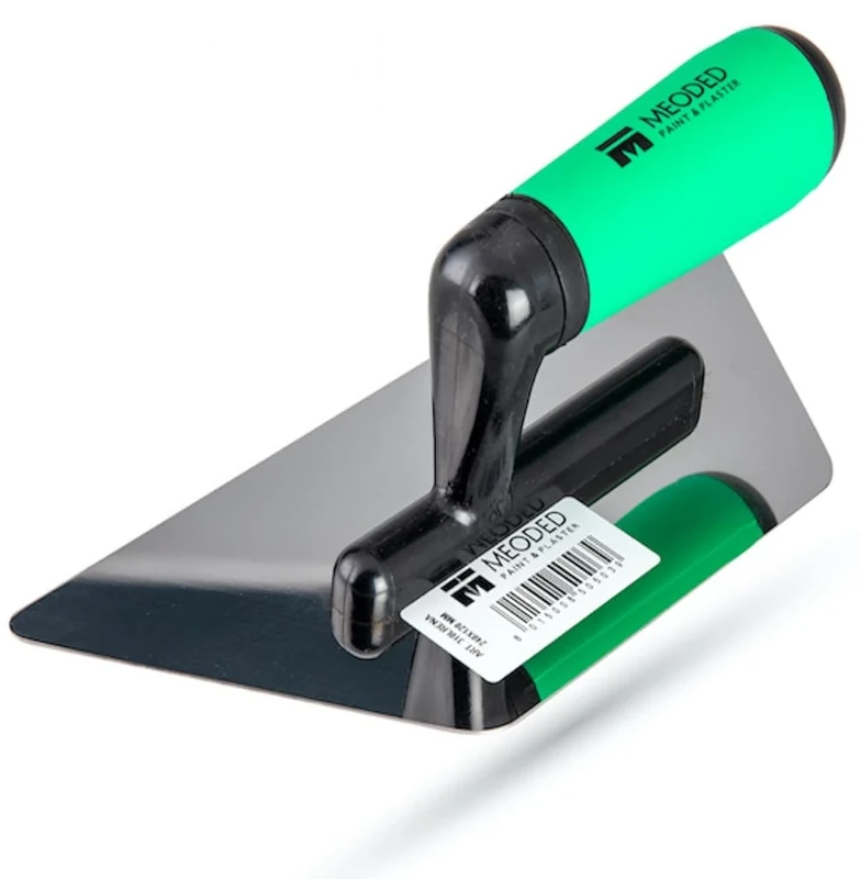 Stainless Steel Plaster Trowel, (9.4x4.7inch) Venetian Plaster Trowel, Plaster Tool, Finishing Tool, Trapezoid 240x120mm, Meoded Paint & Plaster