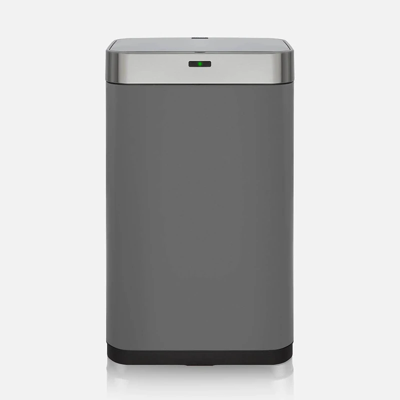 Tower T838001T Square Sensor Bin with Fingerprint Proof Coated Exterior, Titanium,Large - Image 1