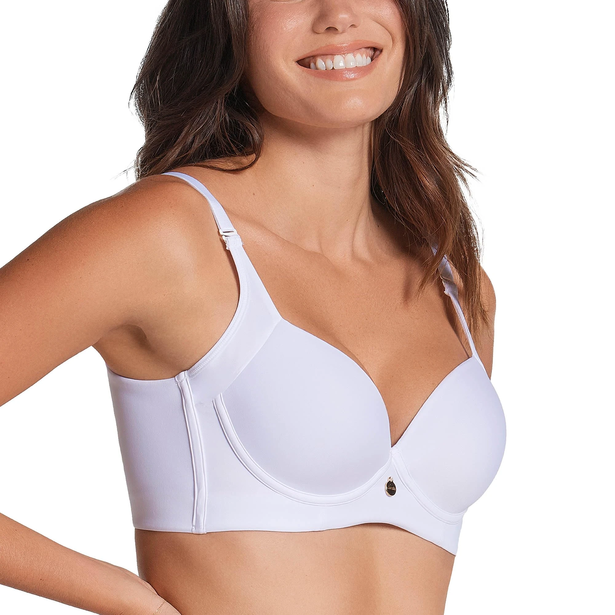 Leonisa Back Smoothing Bra with Full Coverage Cups, Under Arms, and Back | Bras for Women with Underwire for Extra w| Women’s Bra with Double-Layered Fabric for Smoothing Effect