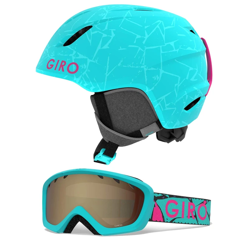 Giro GIRRJ Launch Snow Helmet/goggles Combo Pack - Matte Glacier Rock, XS 48.5-52cm