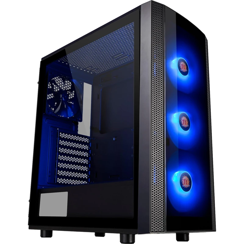 Thermaltake CA-1L8-00M1WN-01 Versa J25 TG RGB PC-Chassis Gaming Case - Black