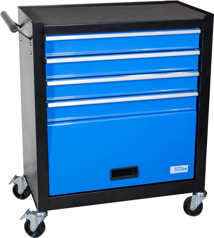Güde 40879 Workshop Trolley GW 4.1 (4 Drawers, Maximum Load 75 kg, Metal, Blue, Compact)