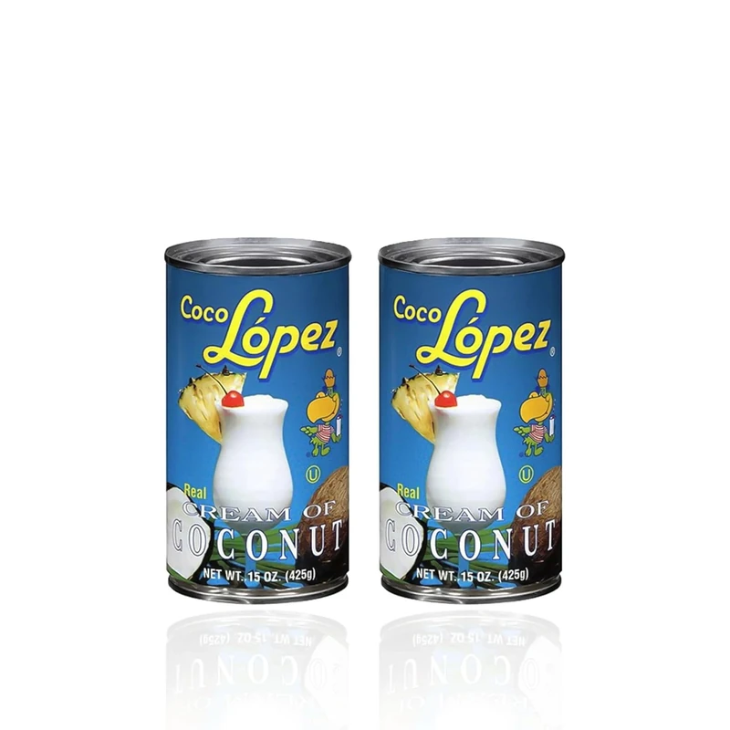 Cream of Coconut Coco Lopez, Set of 2 Cans, 15 oz./ 425 g Each