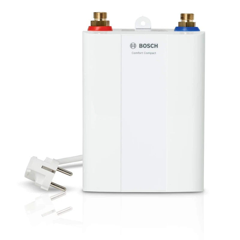 Bosch Tronic 4000 4 ET Electronic Small Instantaneous Water Heater Ready-to-Plug Compact Under-Desk Instantaneous Water Heater for Quick Assembly, Energy Class A, 3.6 kW
